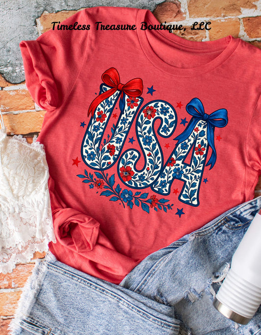 Floral USA Shirt