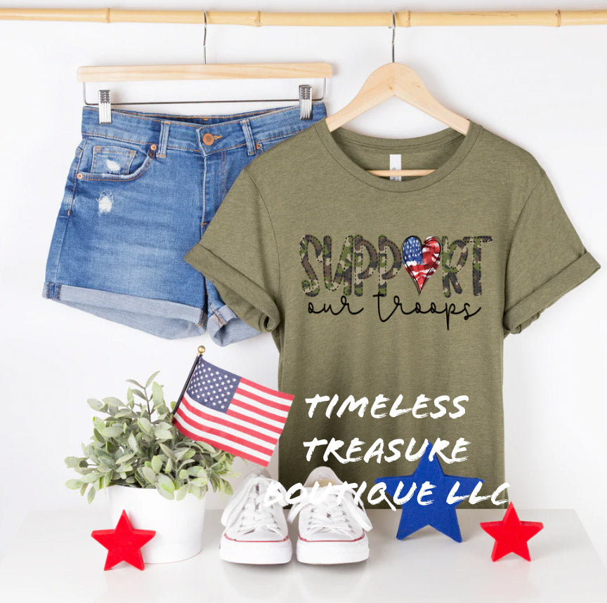 Support Our Troops Short Sleeve T Shirt